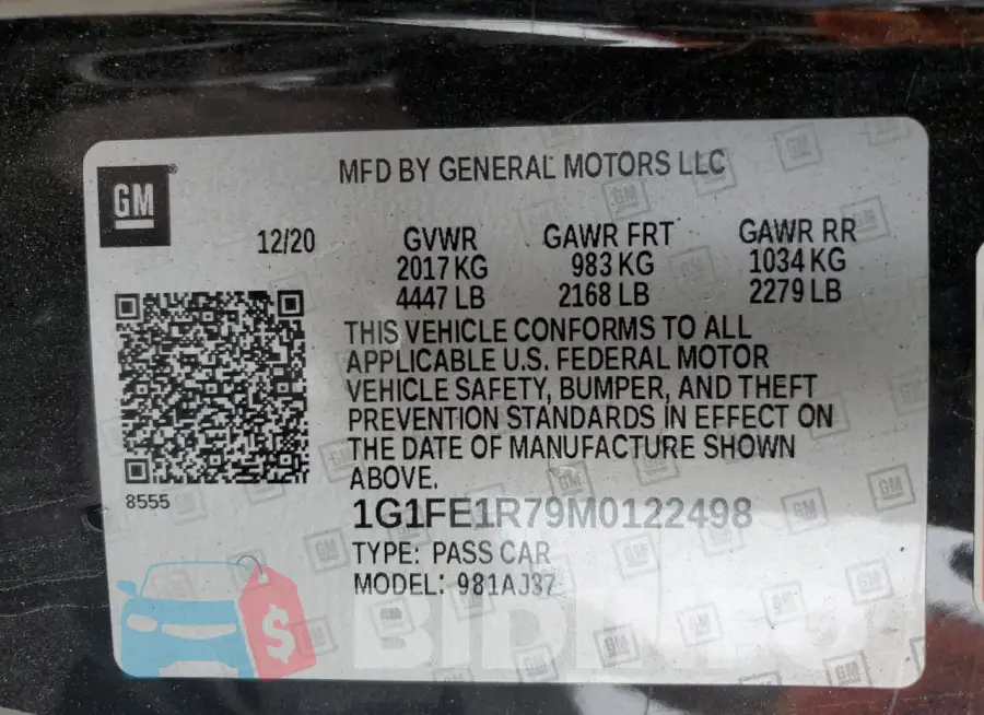 1G1FE1R79M0122498 Photo# 13
