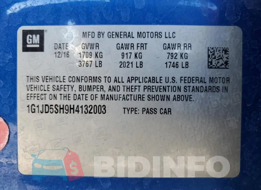 1G1JD5SH9H4132003 Photo# 12