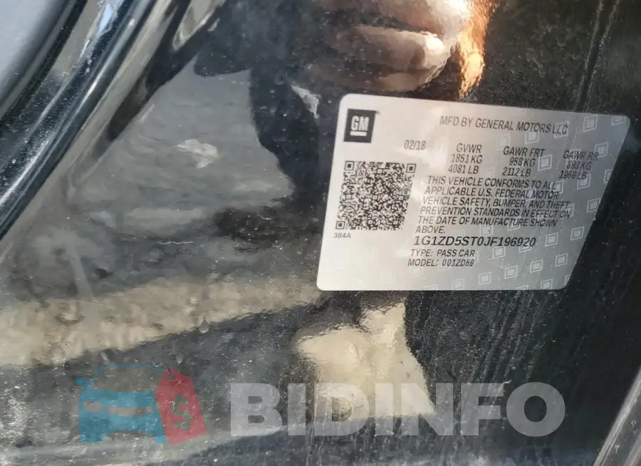 1G1ZD5ST0JF196920 Photo# 12