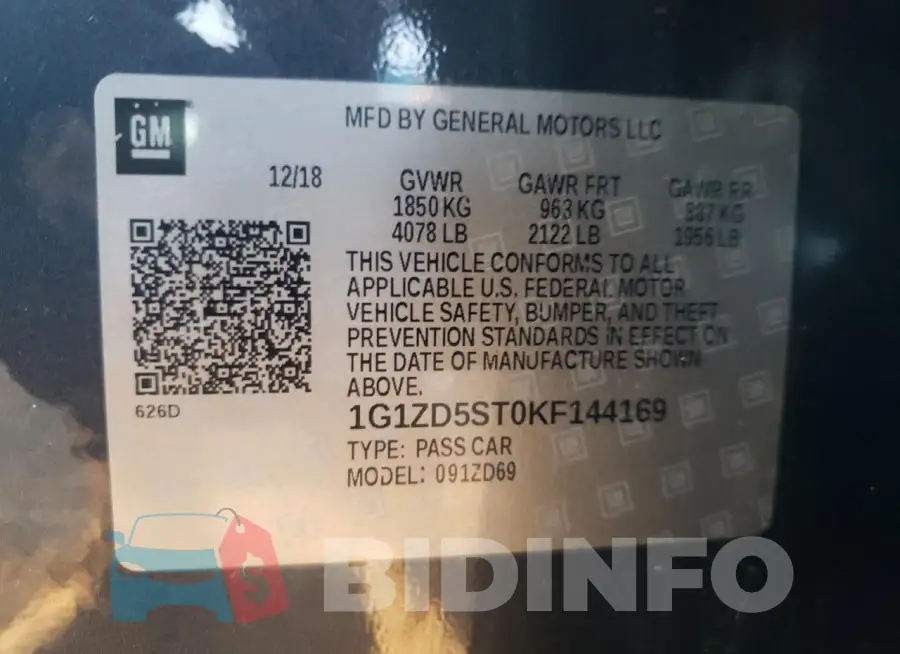 1G1ZD5ST0KF144169 Photo# 12