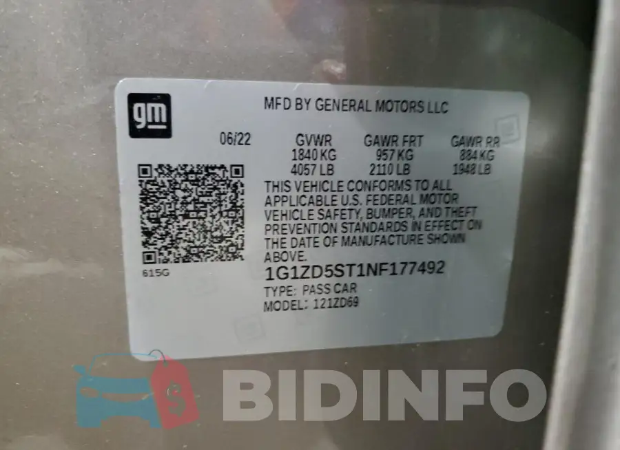 1G1ZD5ST1NF177492 Photo# 12