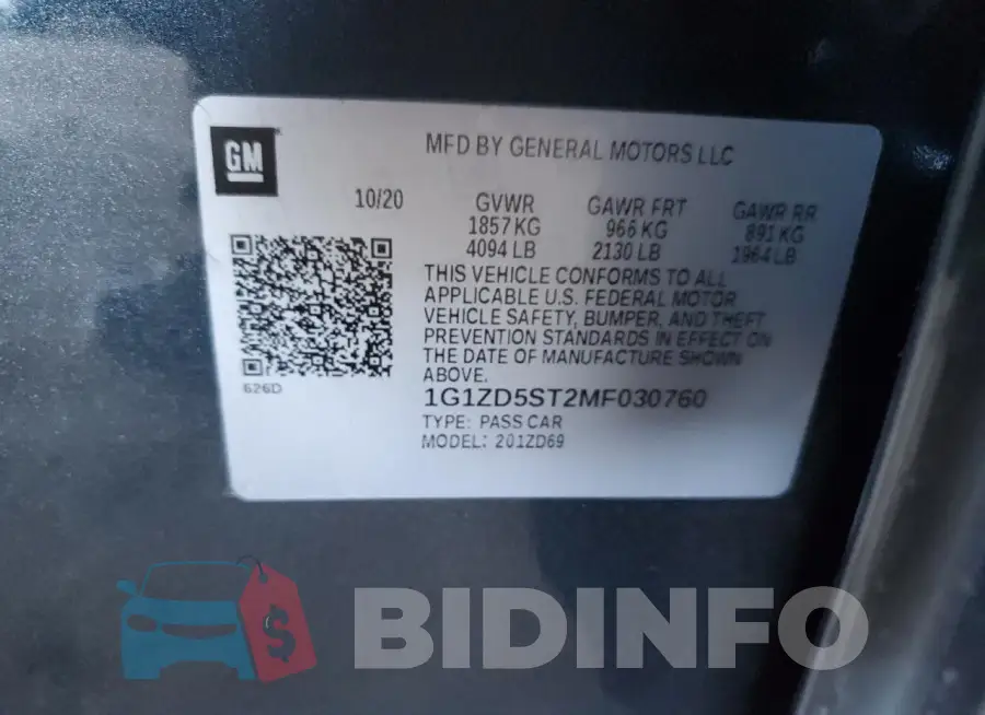 1G1ZD5ST2MF030760 Photo# 12