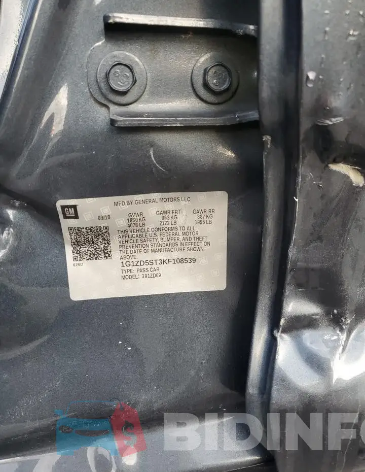 1G1ZD5ST3KF108539 Photo# 12