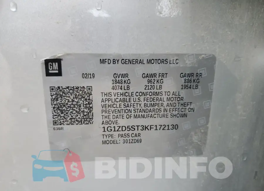 1G1ZD5ST3KF172130 Photo# 13