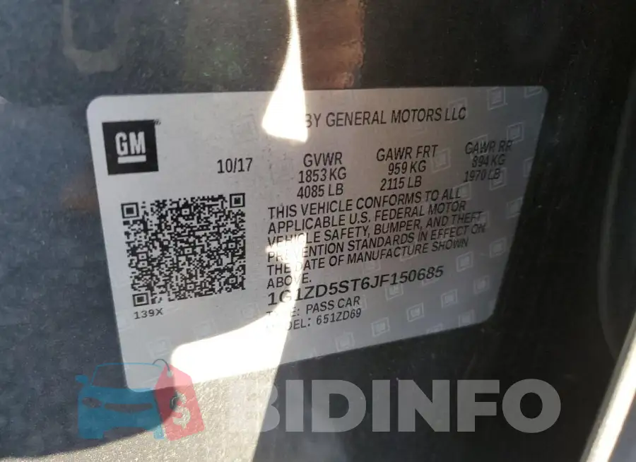 1G1ZD5ST6JF150685 Photo# 12