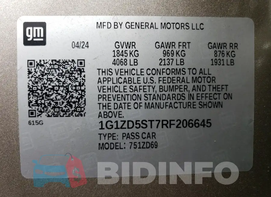 1G1ZD5ST7RF206645 Photo# 13