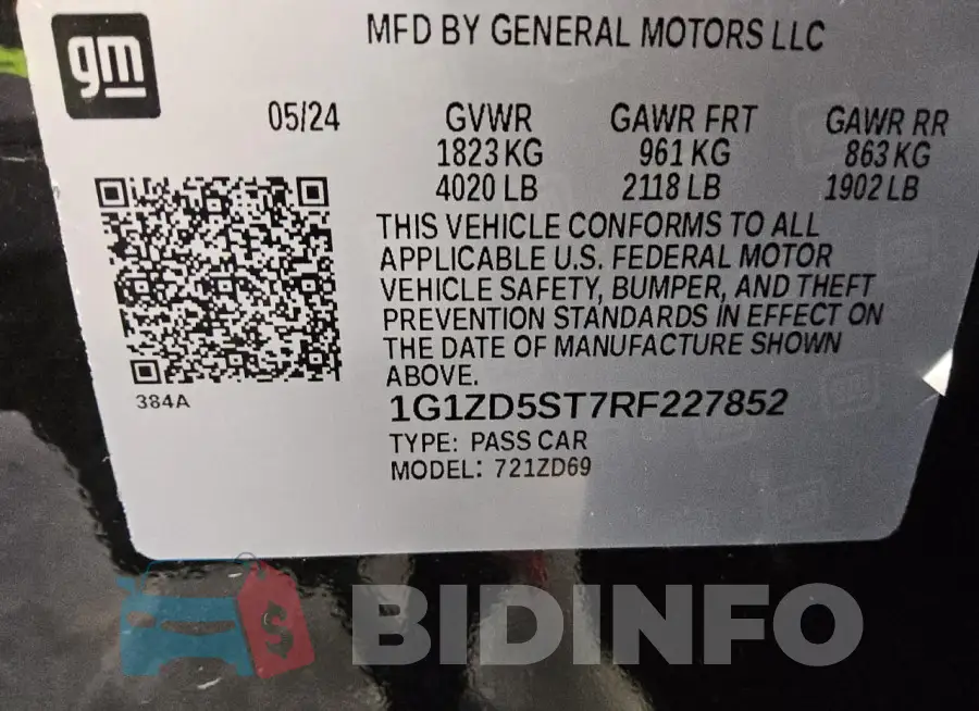 1G1ZD5ST7RF227852 Photo# 12