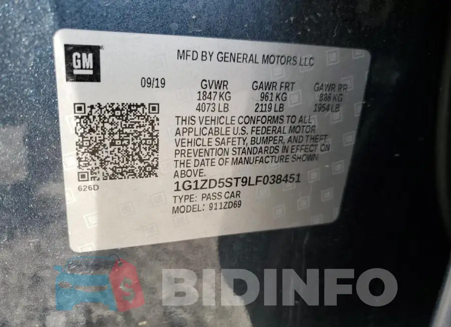 1G1ZD5ST9LF038451 Photo# 12