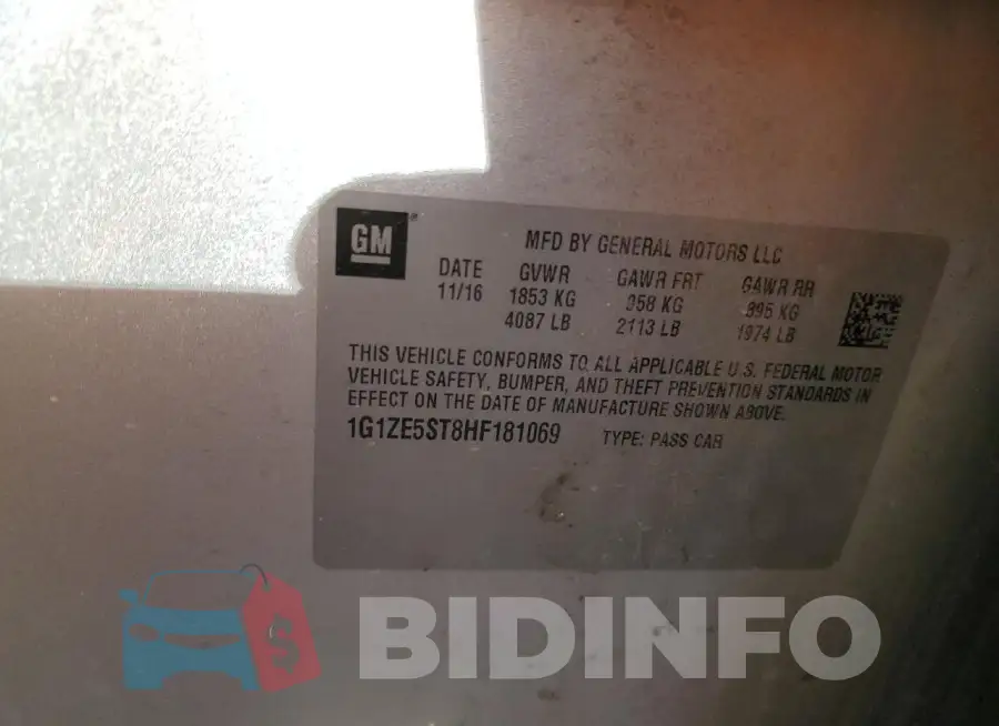 1G1ZE5ST8HF181069 Photo# 12