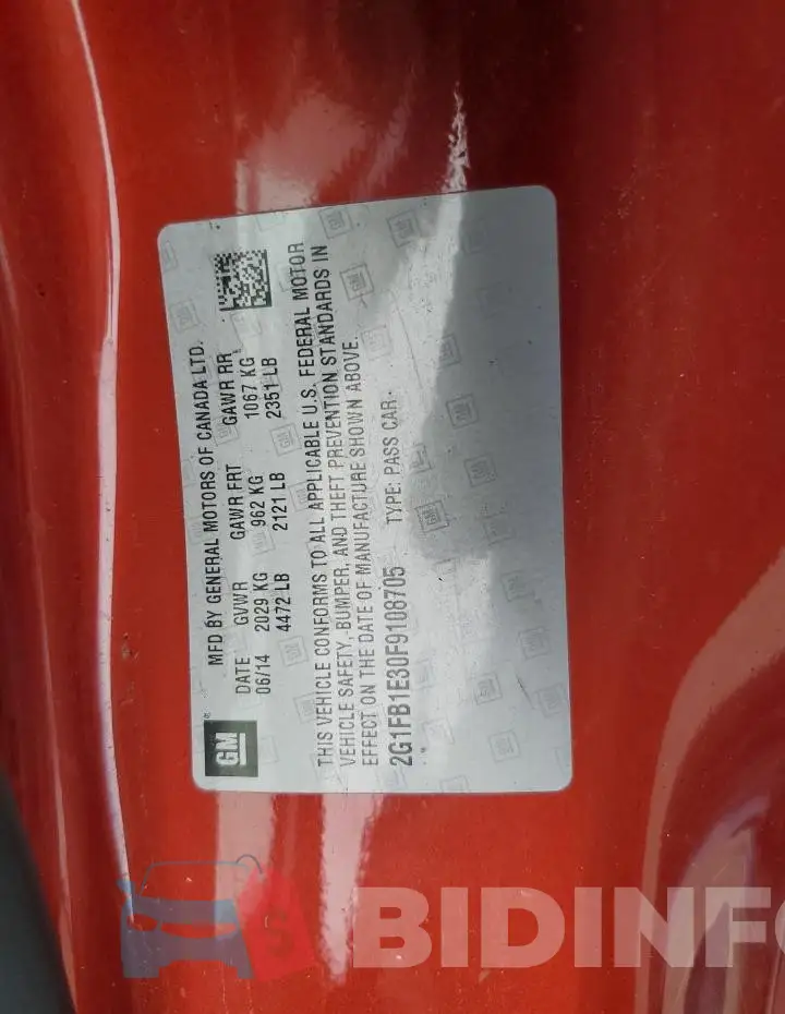 2G1FB1E30F9108705 Photo# 13