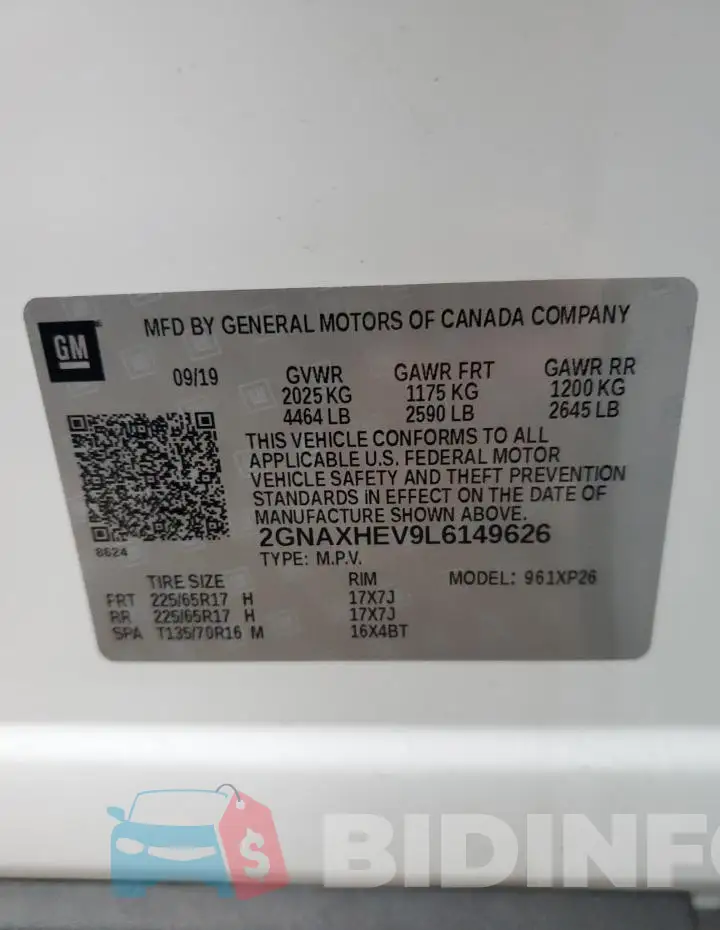 2GNAXHEV9L6149626 Photo# 13