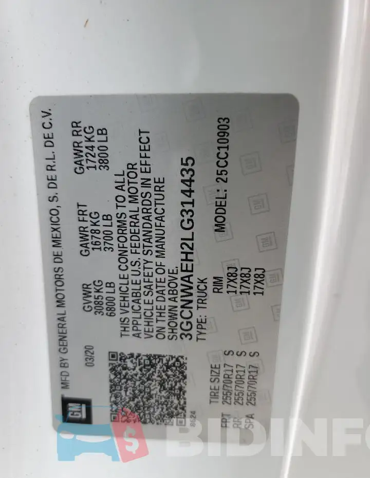 3GCNWAEH2LG314435 Photo# 12