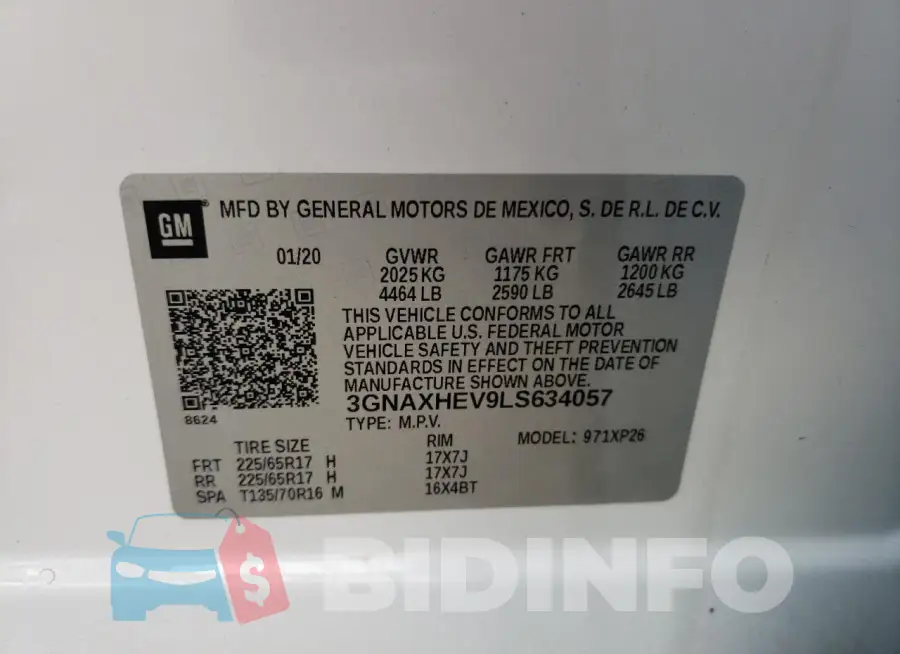 3GNAXHEV9LS634057 Photo# 14