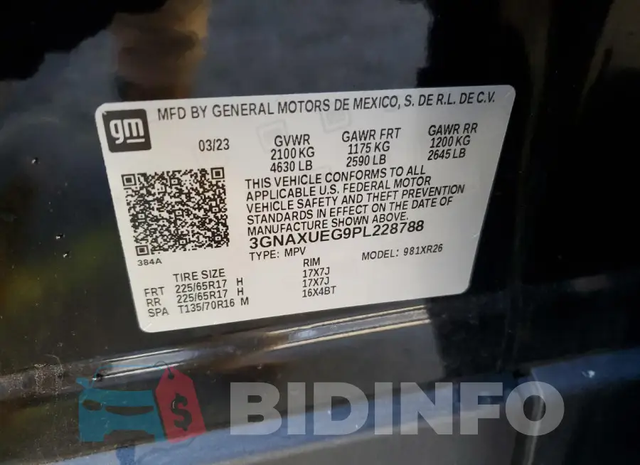3GNAXUEG9PL228788 Photo# 13