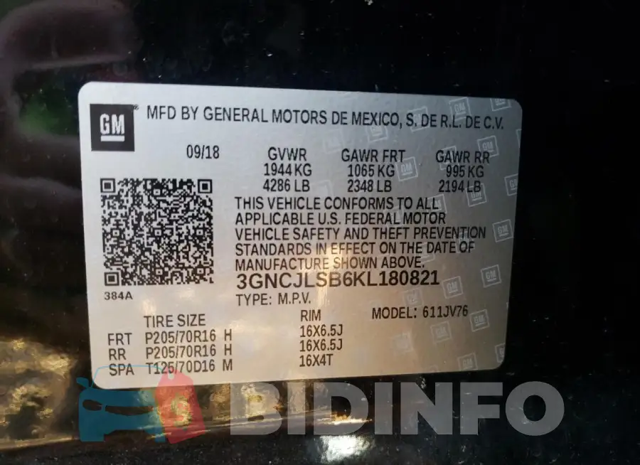 3GNCJLSB6KL180821 Photo# 13