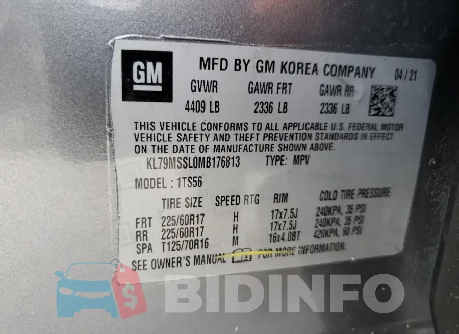 KL79MSSL0MB176813 Photo# 13