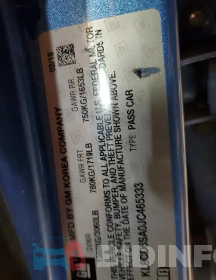 KL8CD6SA0JC465333 Photo# 12