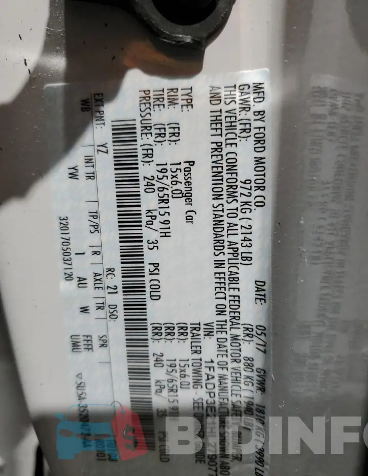 1FADP3E21HL279077 Photo# 12