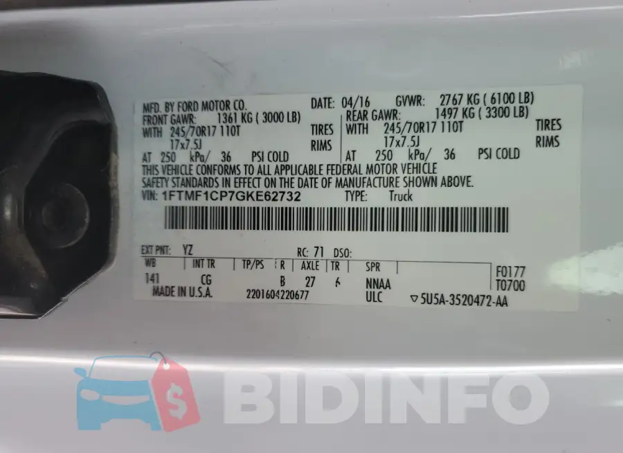 1FTMF1CP7GKE62732 Photo# 12