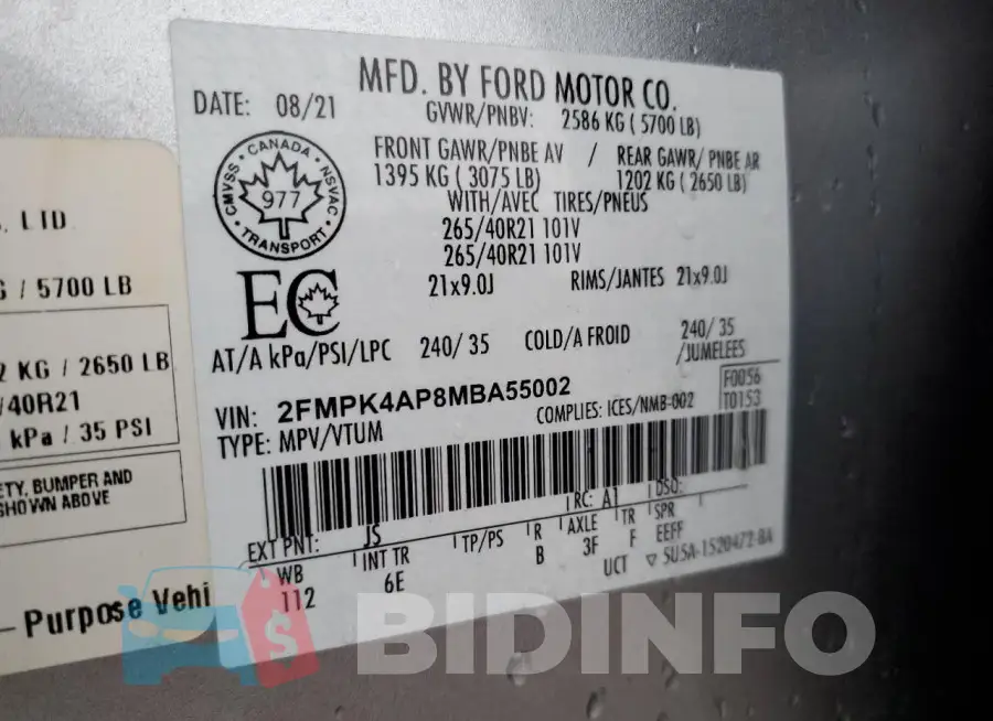 2FMPK4AP8MBA55002 Photo# 13