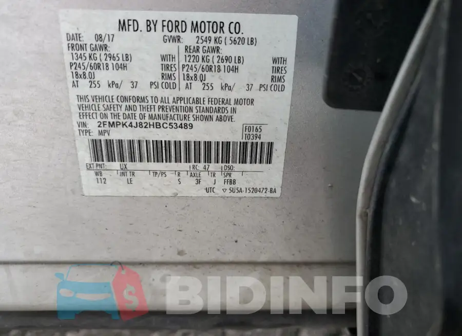 2FMPK4J82HBC53489 Photo# 13