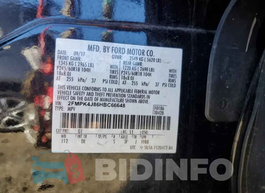 2FMPK4J86HBC66648 Photo# 14