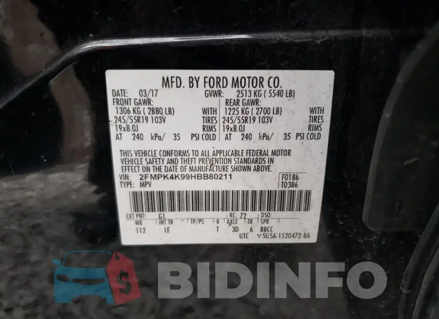 2FMPK4K99HBB80211 Photo# 13