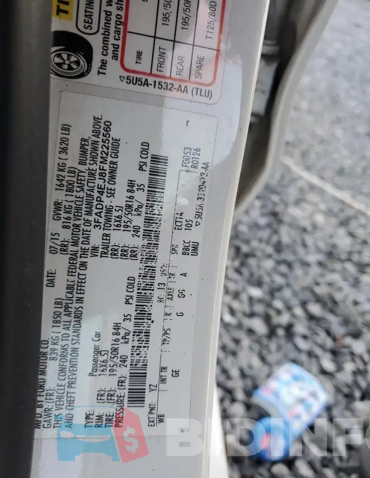 3FADP4EJ8FM225560 Photo# 13