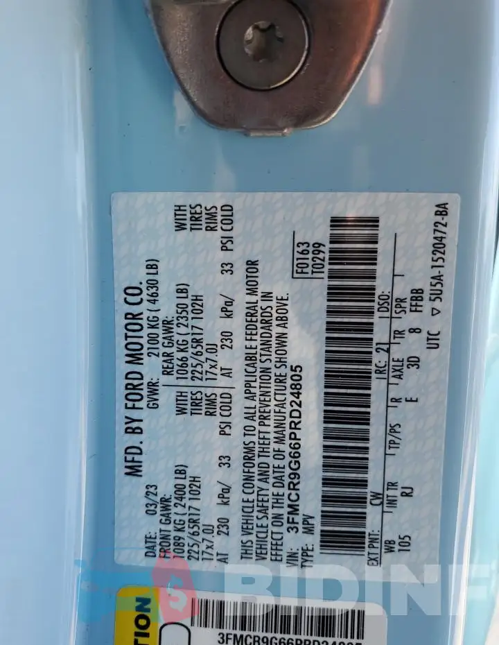 3FMCR9G66PRD24805 Photo# 12
