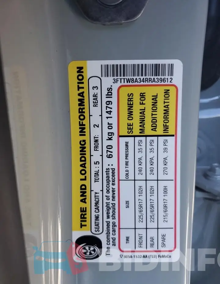 3FTTW8A34RRA39612 Photo# 13