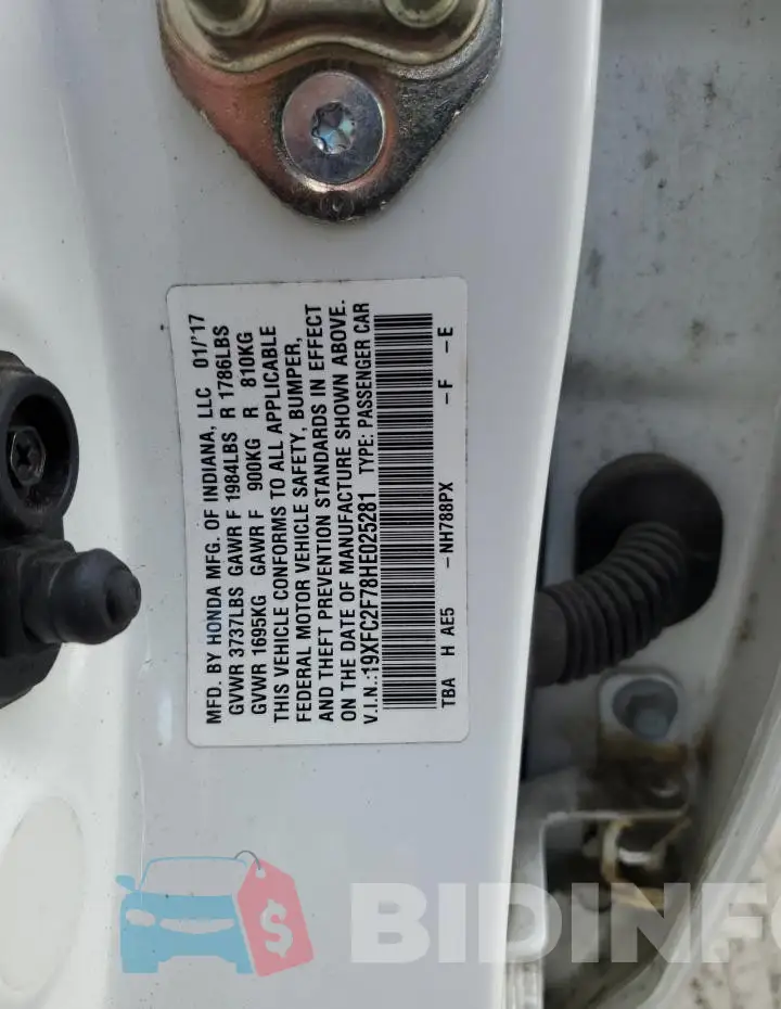 19XFC2F78HE025281 Photo# 12