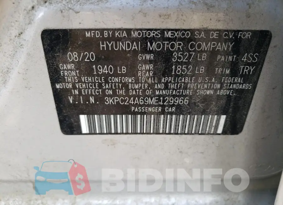 3KPC24A69ME129966 Photo# 12