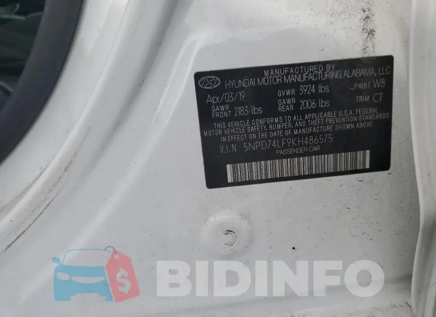 5NPD74LF9KH486575 Photo# 12