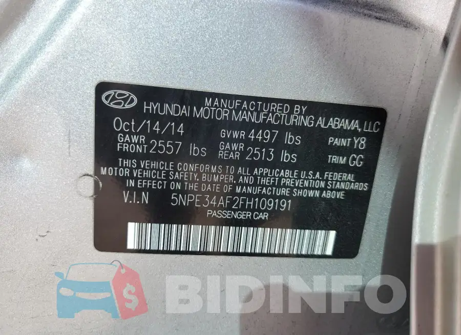 5NPE34AF2FH109191 Photo# 12