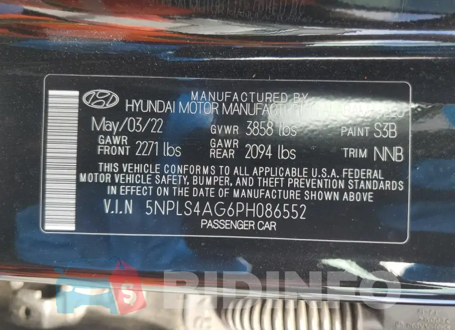 5NPLS4AG6PH086552 Photo# 13