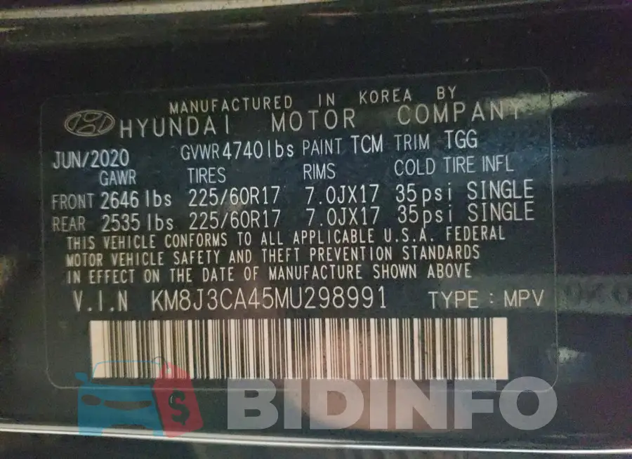 KM8J3CA45MU298991 Photo# 13