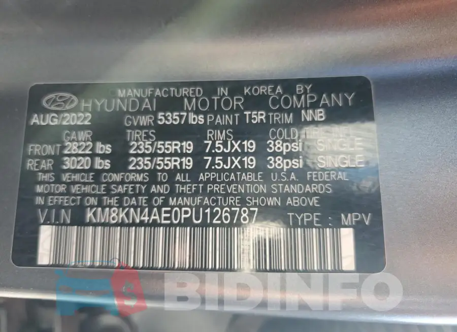 KM8KN4AE0PU126787 Photo# 13
