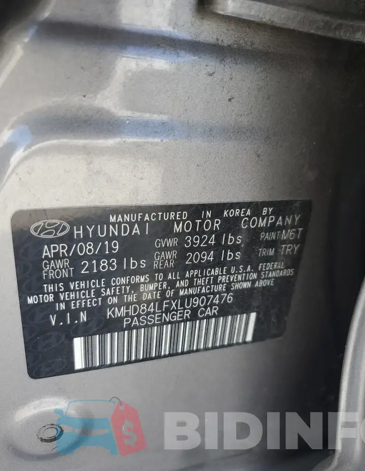 KMHD84LFXLU907476 Photo# 12