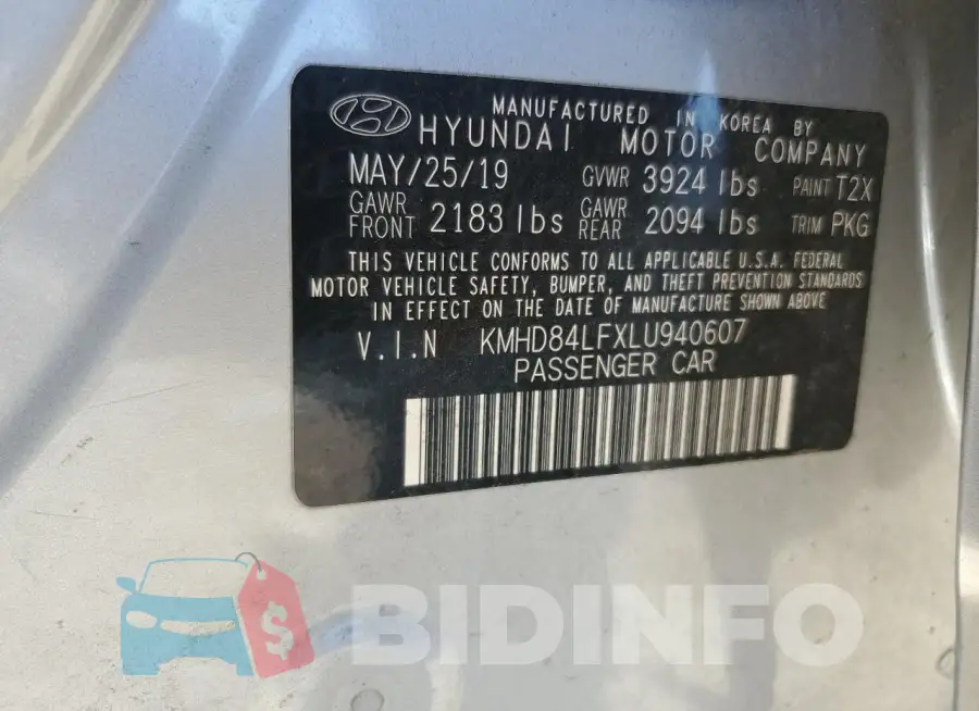 KMHD84LFXLU940607 Photo# 13