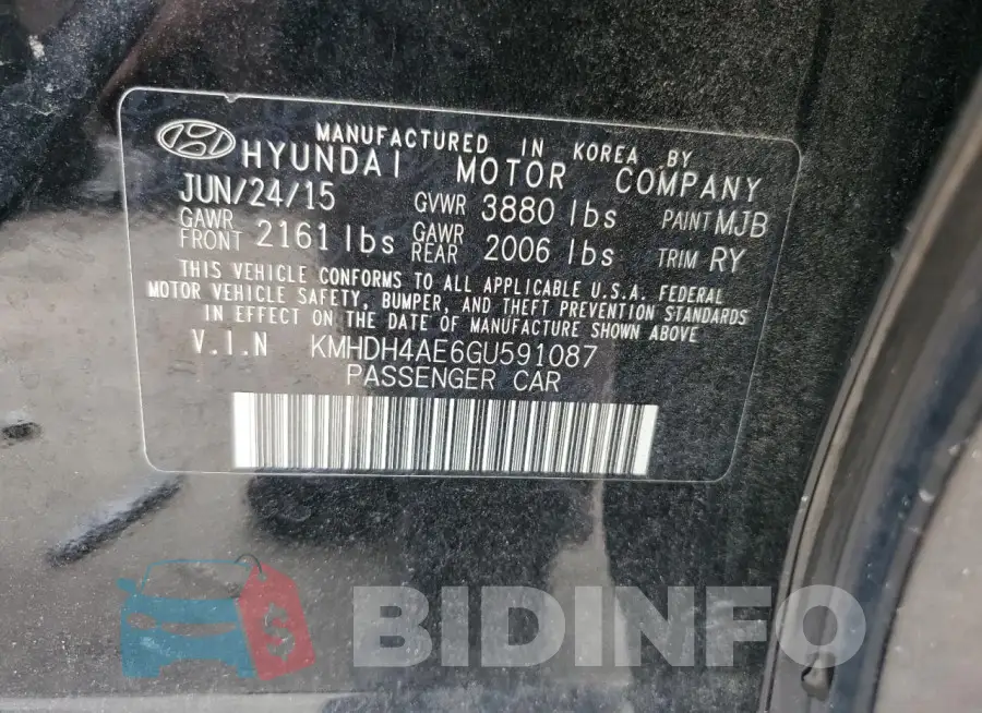 KMHDH4AE6GU591087 Photo# 12