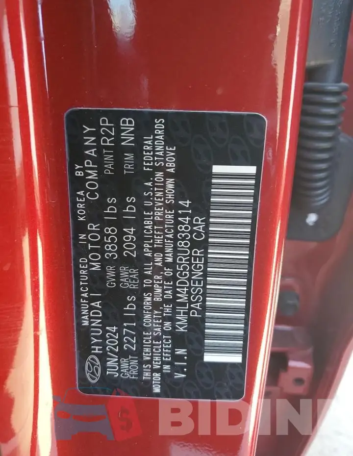 KMHLM4DG5RU838414 Photo# 12