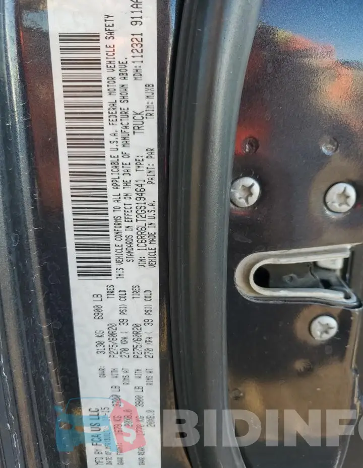 1C6RR6LT2GS194641 Photo# 12