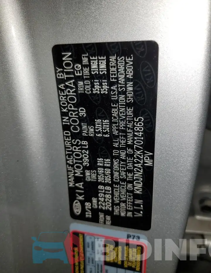 KNDJN2A22K7014865 Photo# 13