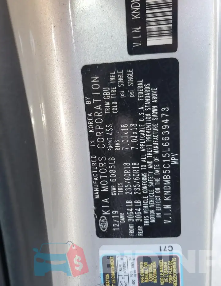KNDMB5C15L6639473 Photo# 13