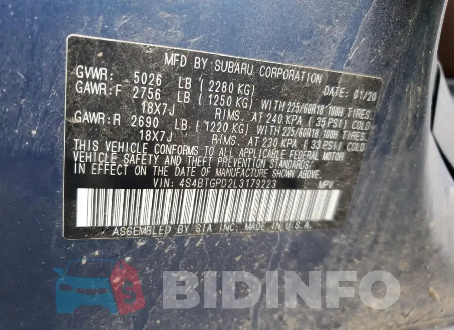 4S4BTGPD2L3179223 Photo# 13