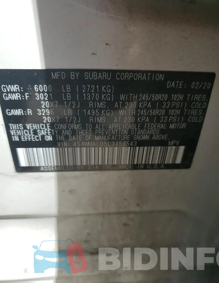 4S4WMALD5L3459543 Photo# 12