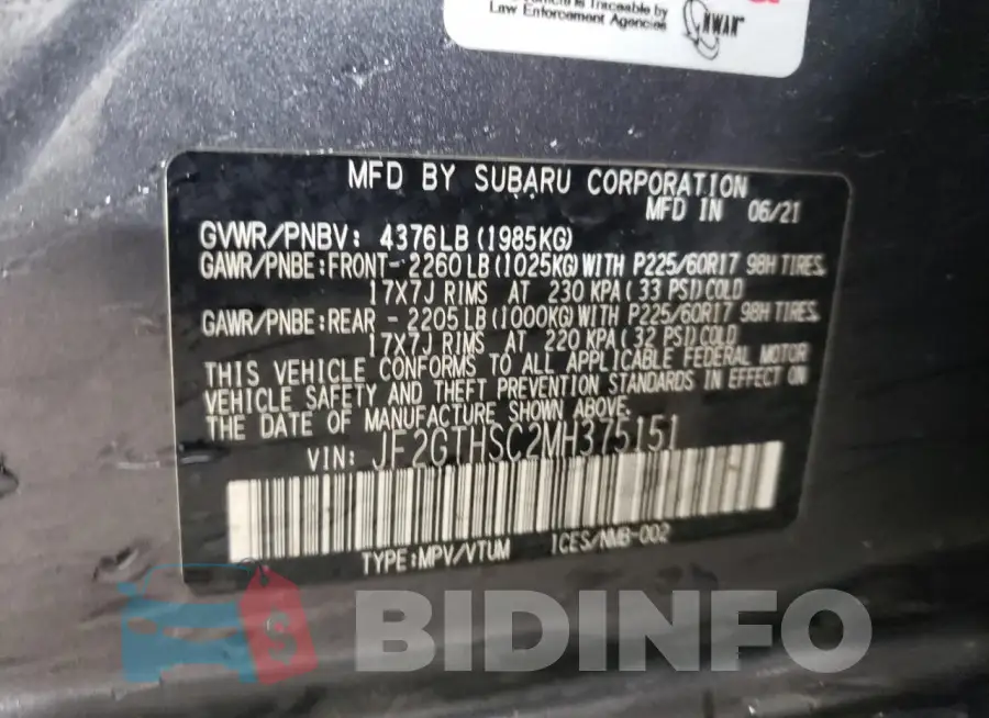 JF2GTHSC2MH375151 Photo# 13