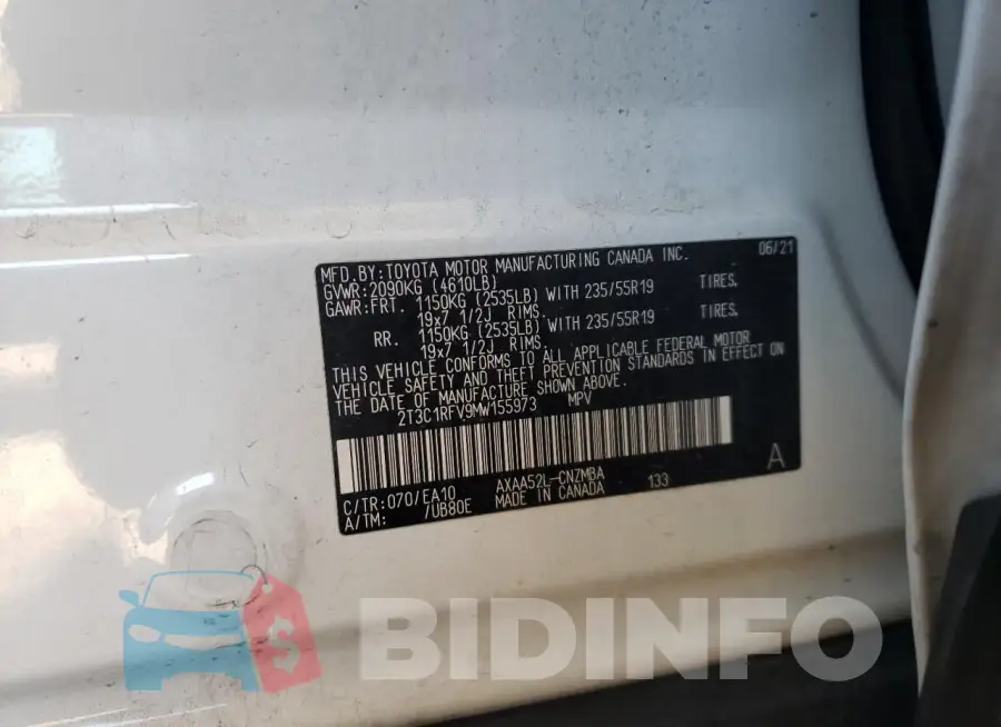 2T3C1RFV9MW155973 Photo# 12