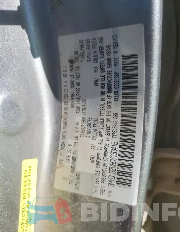 3MYDLBZV8GY133416 Photo# 12