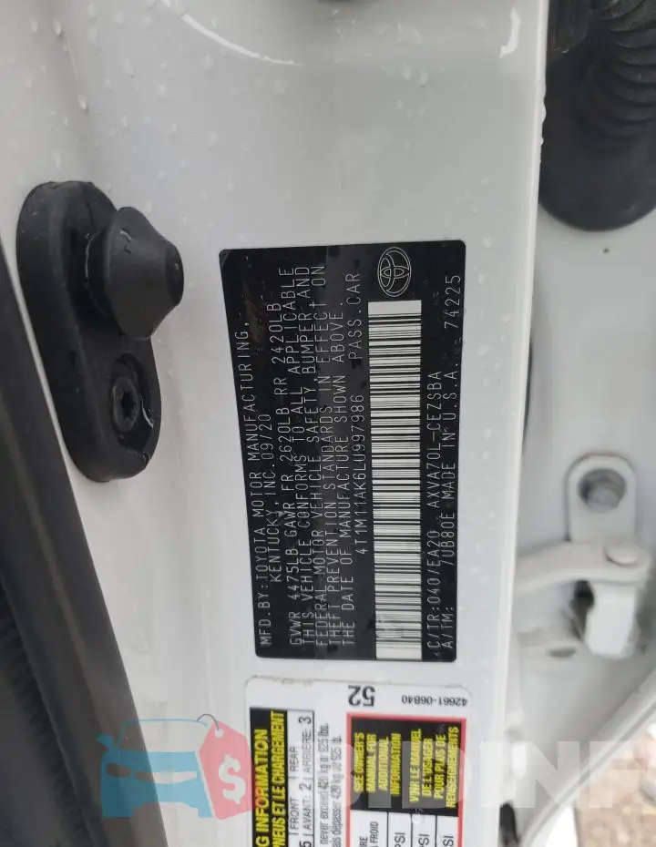 4T1M11AK6LU997986 Photo# 12